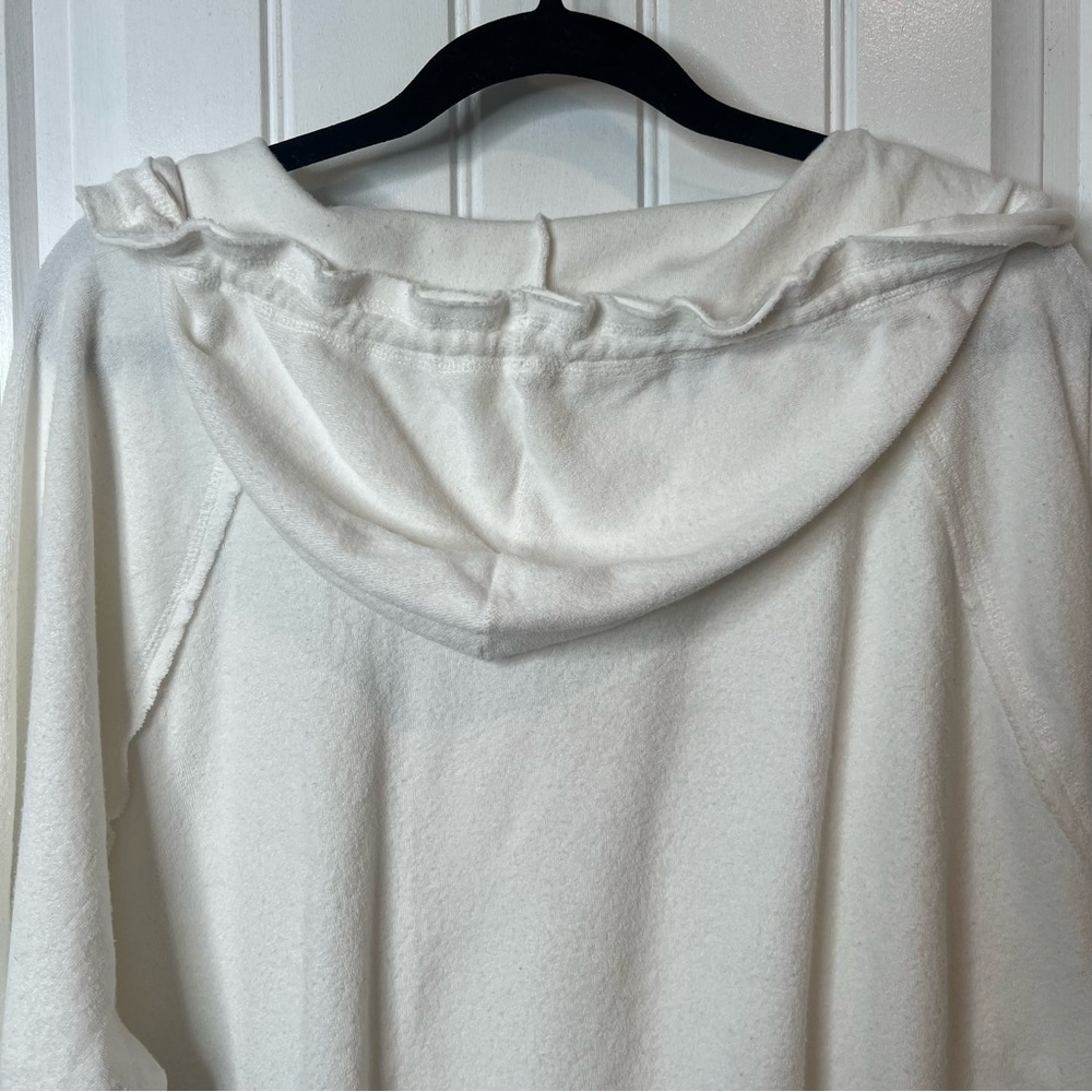 Live Well Lounge Cozy White Hooded Terry Cloth Capri Length Set. Size 18/20W. - Picture 6 of 14